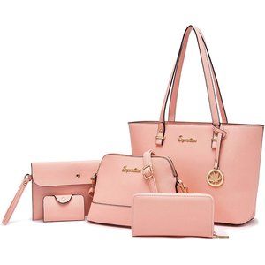 5pcs Purse Handbag for Women Wallet Tote Bag Shoulder Bags Top Handle Sa…